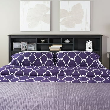 Prepac Sonoma King Bookcase Headboard, Black