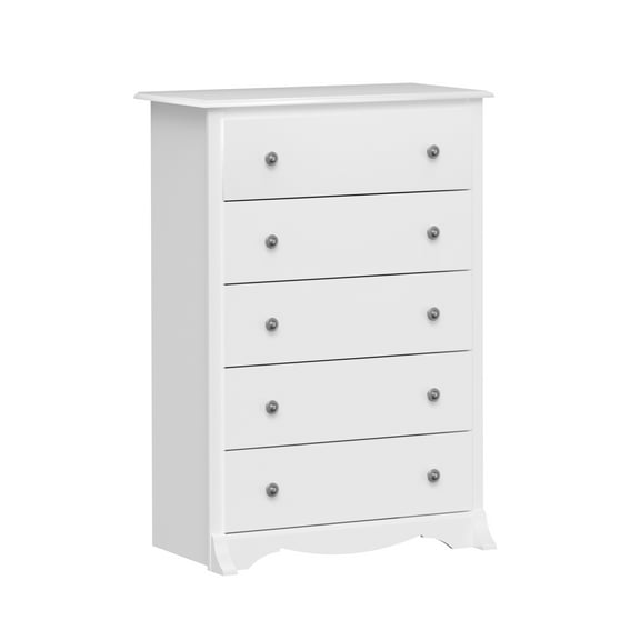 Prepac Sonoma Superior 5-Drawer Chest for Bedroom - Spacious and Stylish Chest of Drawers, Measuring 17.75"D x 31.5"W x 44.75"H, In White Finish