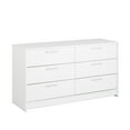 thumbnail image 1 of Prepac Studio Essentials Dresser, White Dresser for Bedroom, Chest of Drawers with 6 Drawers 17.5" D X 52.5" W x 28.5" H, WDBR-2106-1, 1 of 12