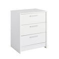 thumbnail image 1 of Prepac Studio Essentials Nightstand Bedside Table, White Nightstand for Bedroom, End Table with 3 Drawers 16" D X 21.25" W x 26.25" H, WDNR-2103-1, 1 of 11