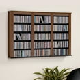 thumbnail image 1 of Prepac Triple Floating Media Wall Storage in Cherry and Black, 1 of 7