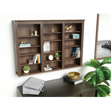 Prepac Triple Wall Mounted Storage in Espresso