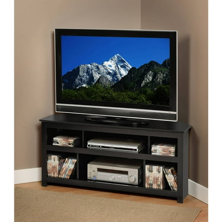 Prepac Vasari Corner Flat Panel TV Console For TVs Up To 48", Black
