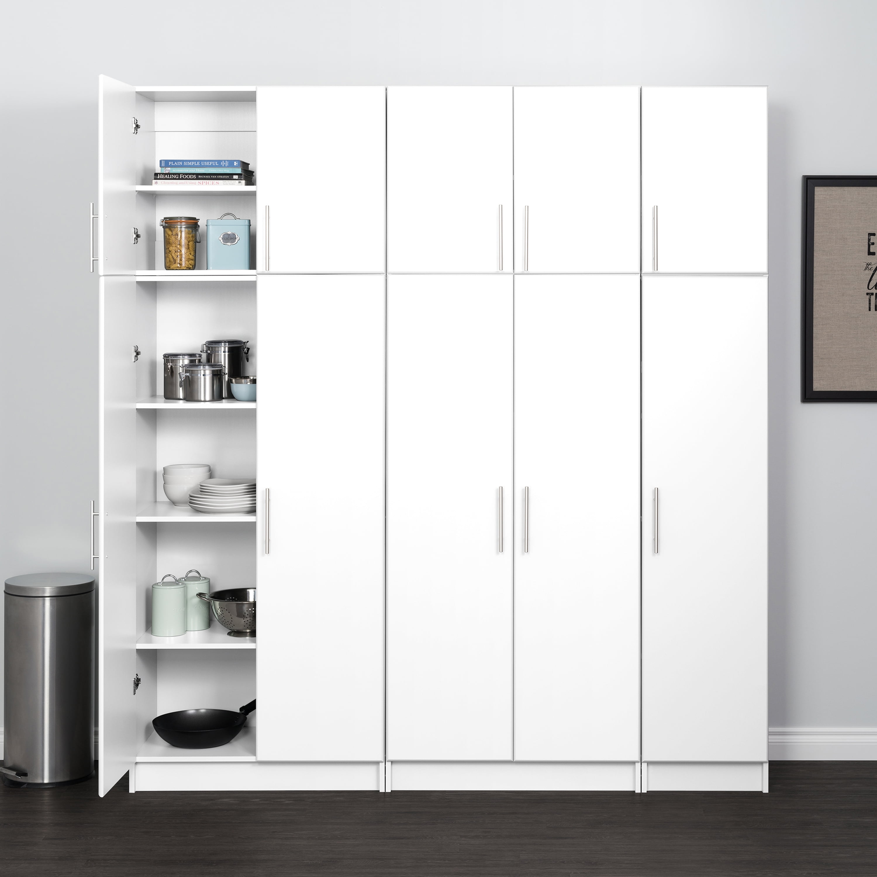 Prepac White Elite Utility Storage Cabinet Set C 6 Pieces Walmart