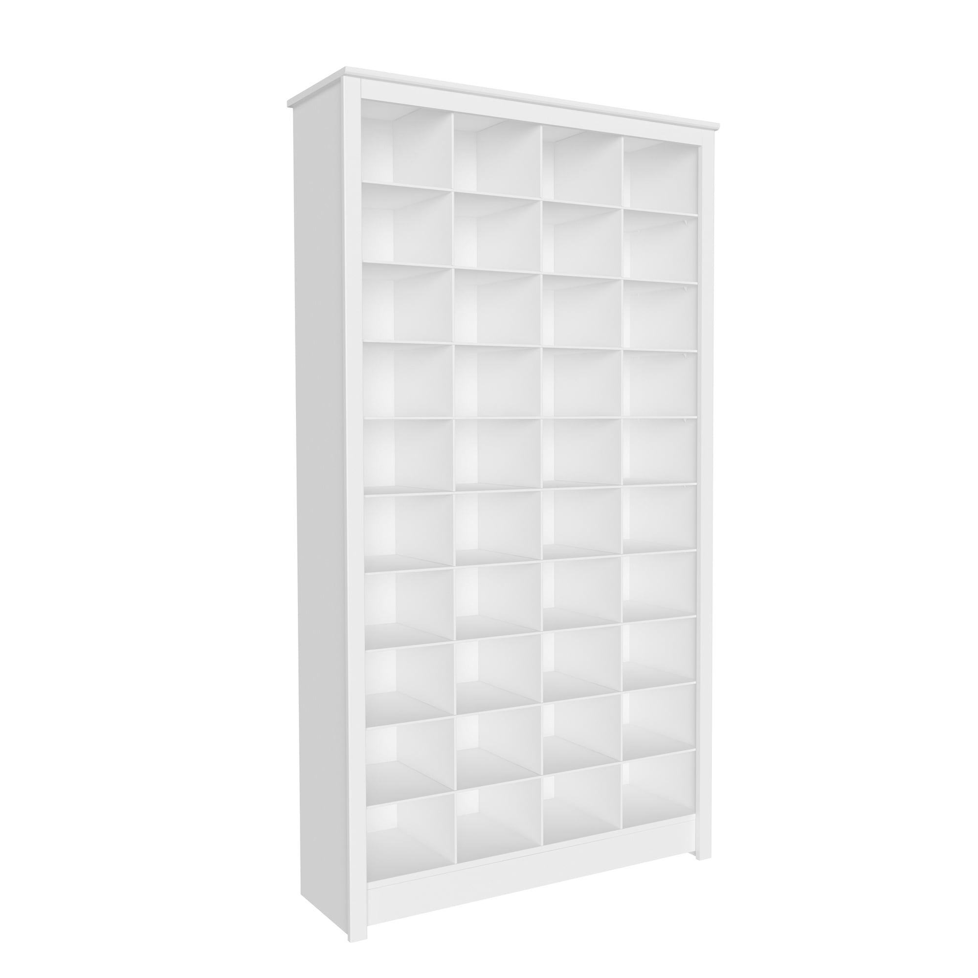 Cubby Shoe Storage Cabinet White