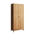 thumbnail image 1 of Prepac Yaletown 72" Tall Storage Cabinet with Solid Wood Legs Pantry Cabinet with 3 Adjustable Shelves, Armoire for Bedroom, Bathroom, Kitchen and Home Organization Natural Oak, 16" D x 32" W x 72" H, 1 of 15