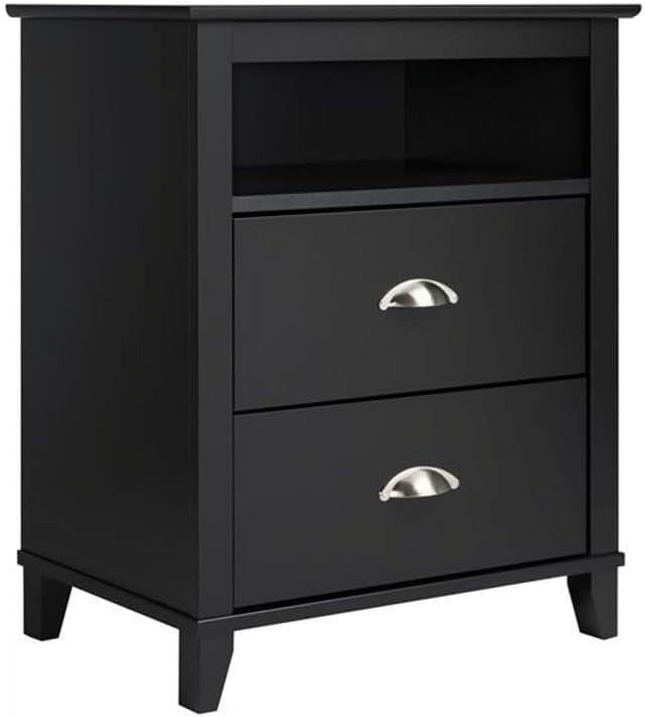 Prepac Yaletown Traditional 2-Drawer Tall Nightstand Side Table