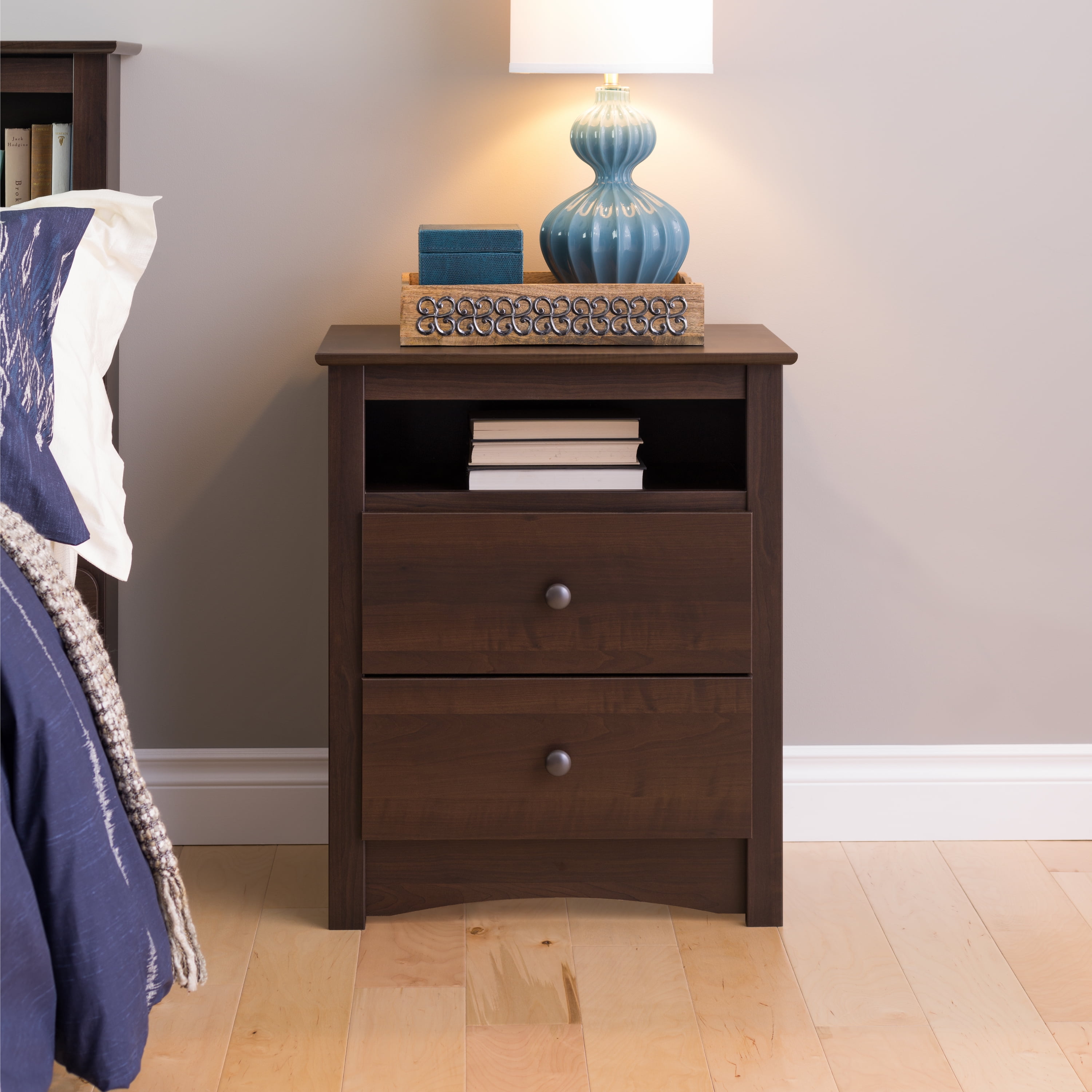 Prepac s Fremont 2 Drawer Nightstand Elegant Bedroom Furniture