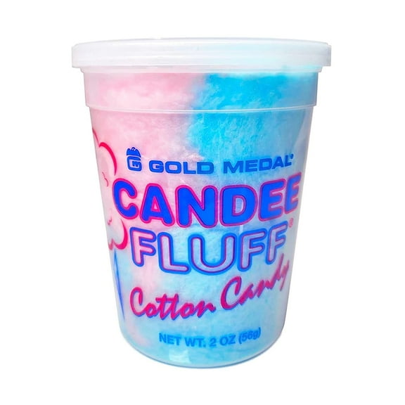 Popcorn Supply Candee Fluff Cotton Candy - Fluffy, Shelf-Stable - 12 Pack, 2-oz.