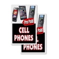 thumbnail image 1 of Prepaid Cell Phones (2-PACK) 24" x 36" Vinyl Decals | Sign Insert Peel & Stick Decals Stickers Window Signs, 1 of 2