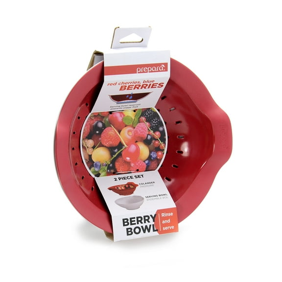 Prepara Metropolitan Berry Bowl, Medium, Red/White