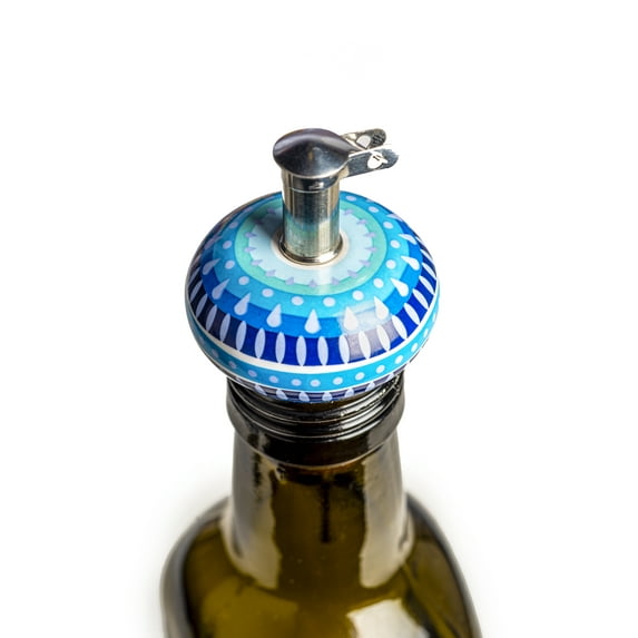 Prepara Ceramic Oil Pourer, BPA-Free, Blue