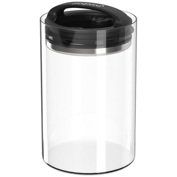 Prepara Evak Compact Medium Vacuum Seal Food Storage Container, Black Rubberized Handle