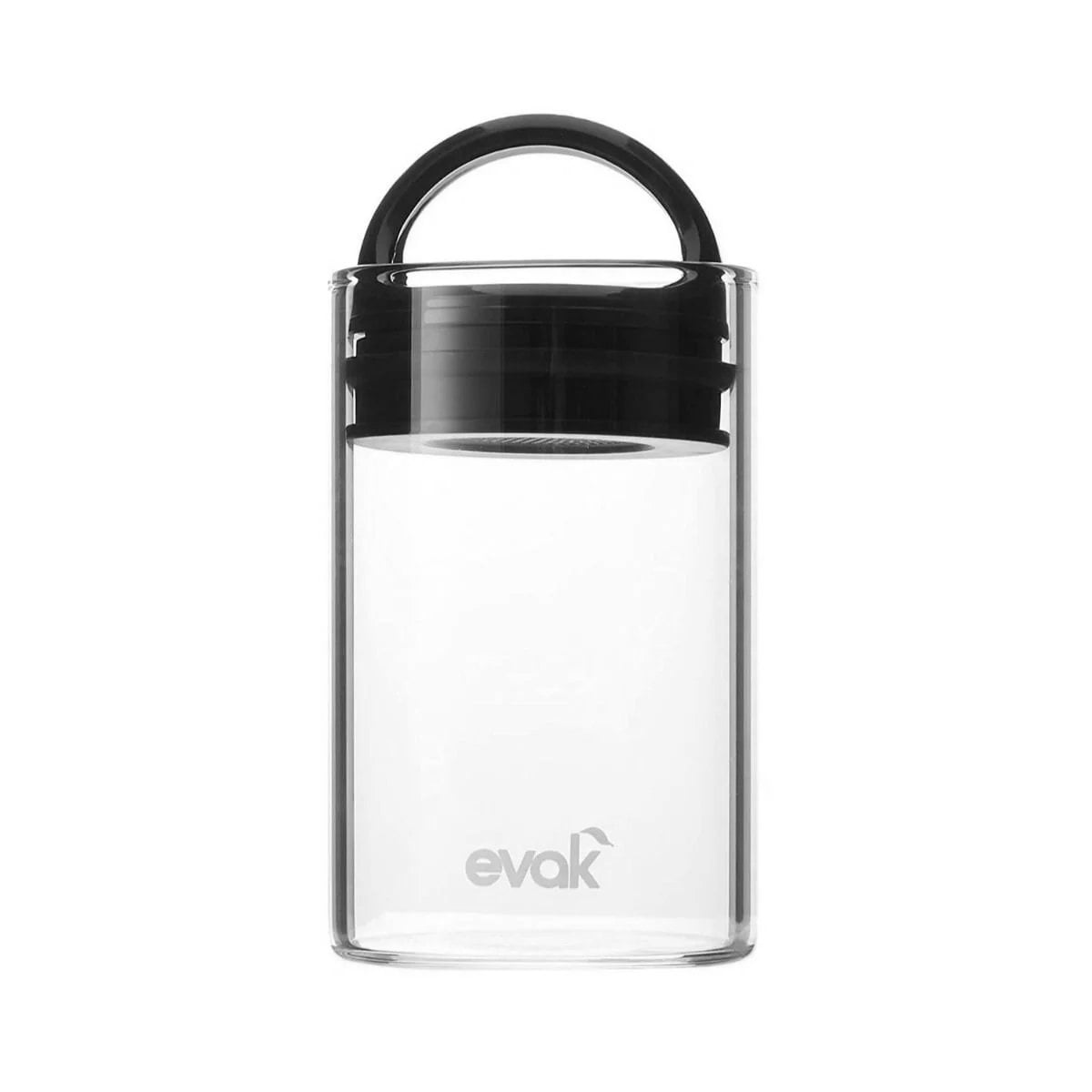 Compact Black Glass Food Storage Jar with BPA-Free Lid