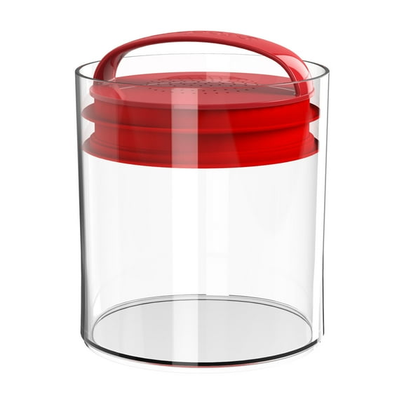 Prepara Green Grocer Super Savor Vacuum Seal Food Storage Container, Red
