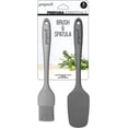 thumbnail image 1 of Prepara Spatula and Brush Kitchen Tool Set - Dark and Light Grey Silicone, 1 of 1