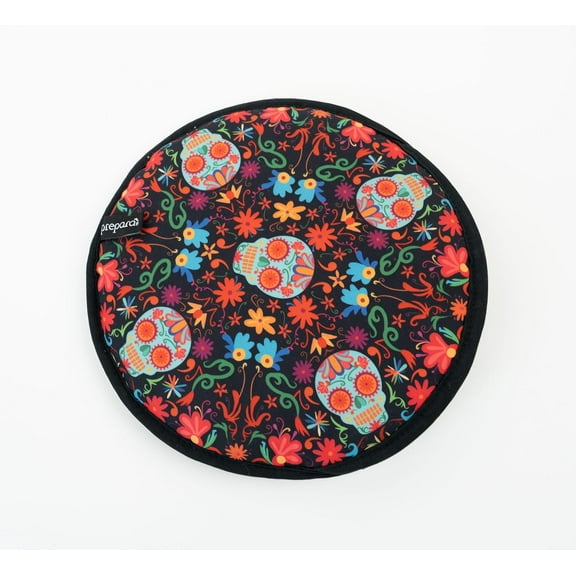 Prepara Tortilla Warmer Day of the Dead Print | Microwave-Safe Fabric Warmer for Tortillas, Pancakes & Flatbreads, 12-Inch