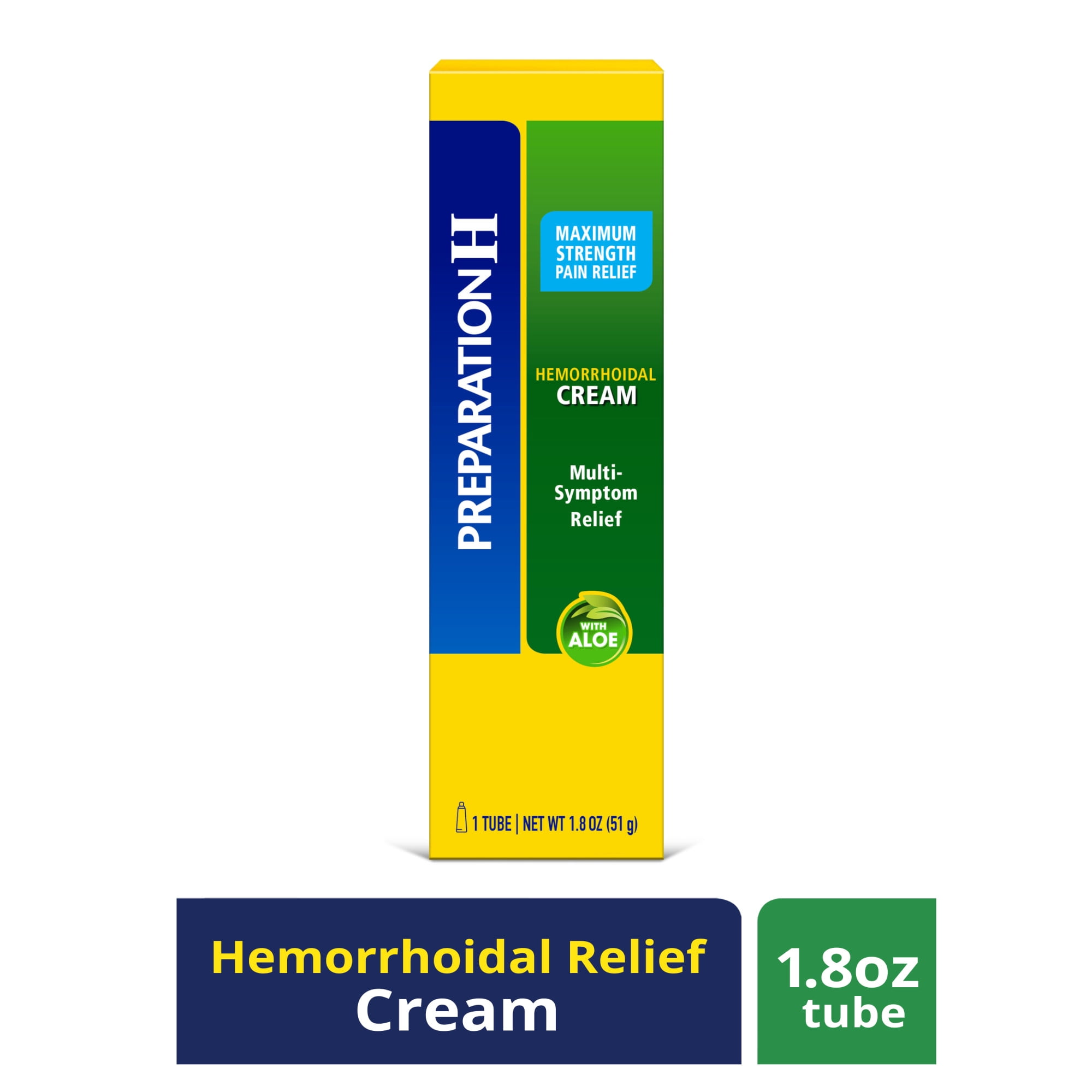 Preparation H Hemorrhoid Cream With Aloe - 1.8 Oz Tube