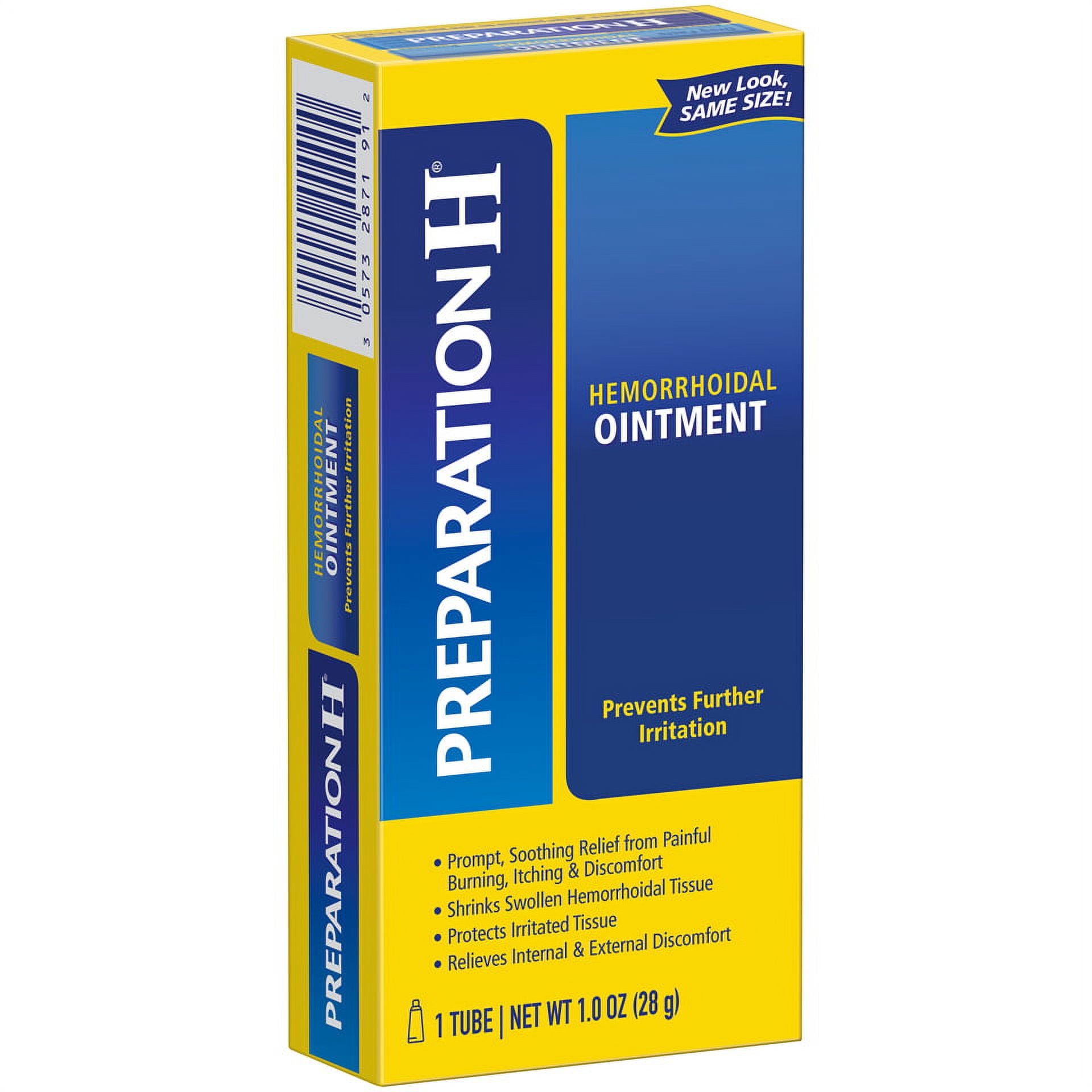 Preparation H Hemorrhoid Symptom Treatment Ointment, Itching, Burning & Discomfort Relief, Tube (1.0 Ounce)