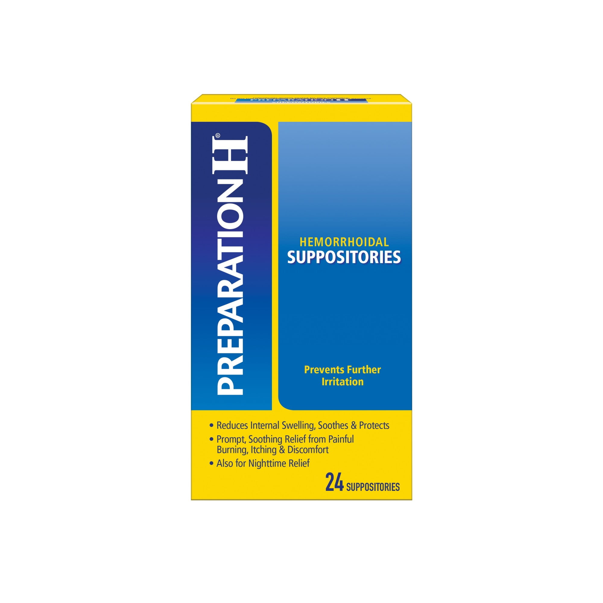 Preparation H Hemorrhoid Symptom Treatment Suppositories, Cocoa Butter, 24  Count 
