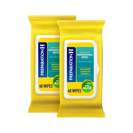 Preparation H Hemorrhoid Wipes with Witch Hazel - 96 Count