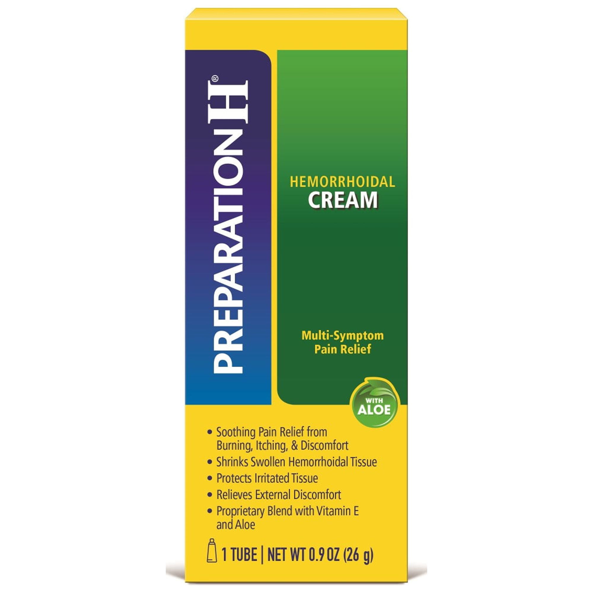 Preparation H Maximum Strength Hemorrhoid Cream With Aloe for Soothing Relief, 0.9 Oz.