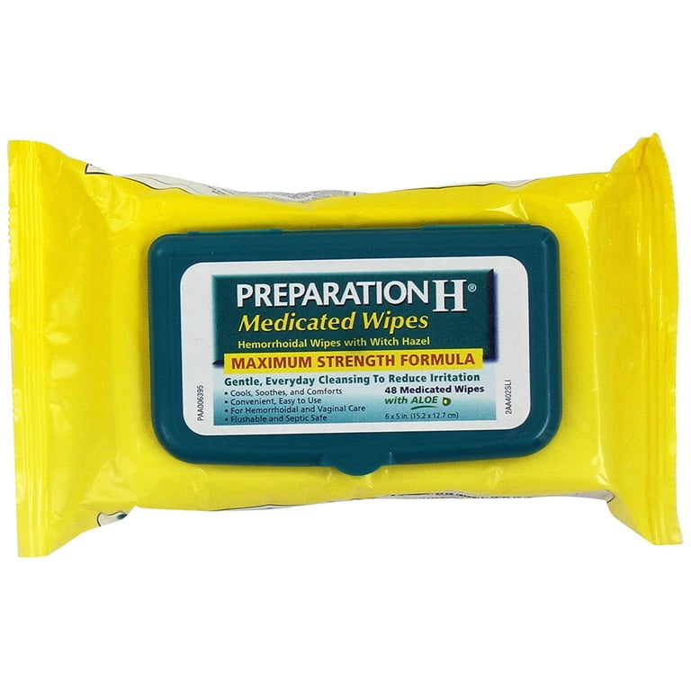 Preparation H, Medicated Wipes, 48 Ea, Gentle, Everyday Cleansing