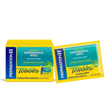 Preparation H Totables Hemorrhoid Wipes With Witch Hazel - 10 Count
