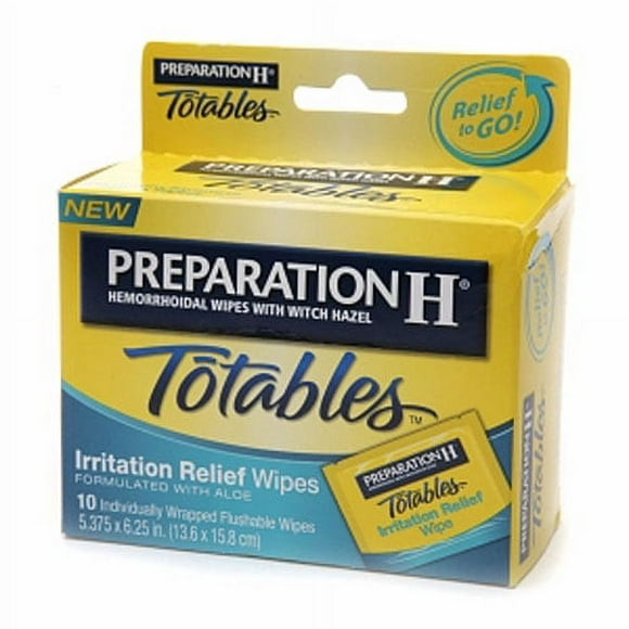 Preparationh Hemorrhoidal Wipes with Witch Hazel, Totables - 10 Ea