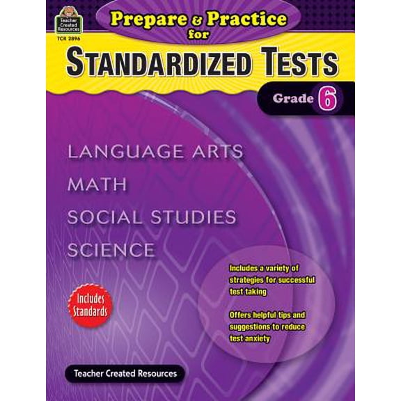 Pre-Owned Prepare & Practice for Standardized Tests: Prepare & Practice for Standardized Tests Grade 6 (Paperback)