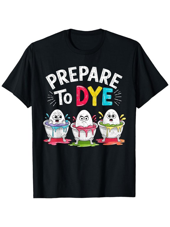 Prepare to Dye Funny Easter Retro Boys Girls T-Shirt, T-Shirt for Kids Youth, 180gsm, 100% Cotton