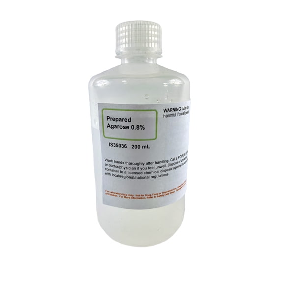 Prepared Agarose 0.8%, 200mL - Reagent Grade - Melt & Pour into Casting Tray - The Curated Chemical Collection by Innovating Science