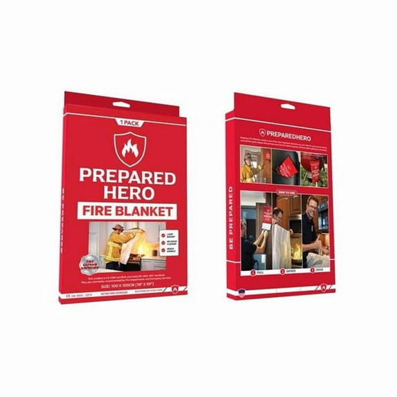 Prepared Hero 8122449 Fire Blanket for Household - Pack of 7