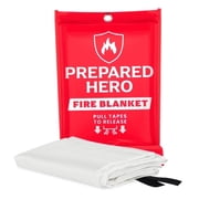 Prepared Hero Emergency Fire Blanket - 1 Pack - Fiberglass Fire Blanket for Home & Kitchen, 40 x40