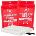 thumbnail image 1 of Prepared Hero Emergency Fire Blanket - 4 Pack - Fiberglass Fire Blanket for Home & Kitchen, 40”x40”, 1 of 8