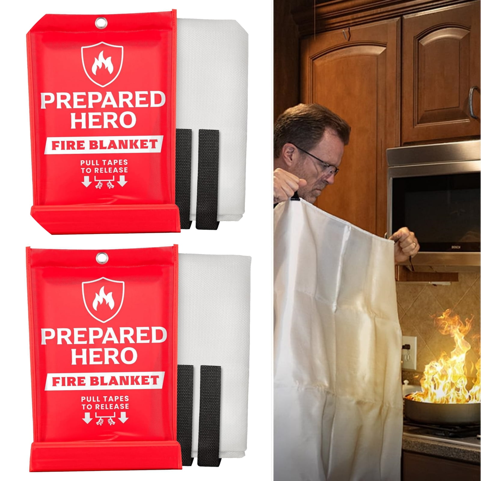 Where Can I Buy Prepared Hero Fire Blanket Prepared Hero Fire Blanket for Home , 40" x 40" Fiberglass Fire Blanket