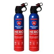 Prepared Hero Fire Spray - Mini Fire Extinguishers for House, Car, Garage - Kitchen Small Fire Extinguisher for Home, 100% Organic - Compact, Portable & Easy to Use, Non-Toxic - 2 Pack