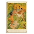 thumbnail image 1 of Preparing a Feast - Book Plate From Kimo A Story of Hawaii - Vintage Illustration by Lucille Webster Holling c.1928 - 8 x 12 inch Vintage Wood Art Sign, 1 of 4