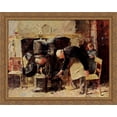 thumbnail image 1 of Preparing The Meal 34x28 Large Gold Ornate Wood Framed Canvas Art by Jan Toorop, 1 of 2