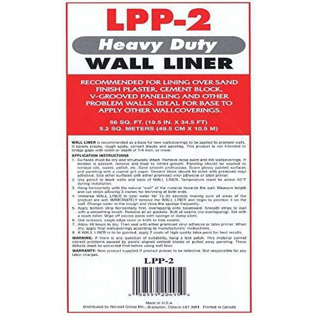 Prepasted Paintable Solid Flat Wallpaper Liner LPP2