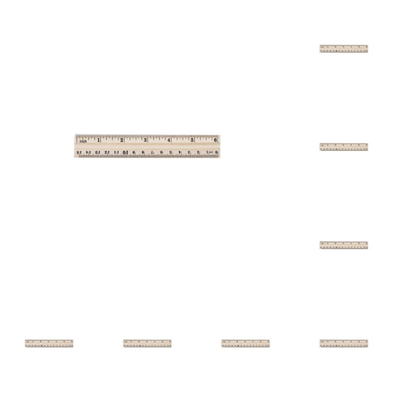 Preplabs 10-Pack Wooden Straight Edge Ruler Set for Classroom and Home, 5.9" Smooth Wood Rulers with Clear Markings, Ideal for Measuring, Drawing, and Math Activities