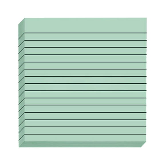 Preplabs 100-Sheet Vintage Sticky Notes - Transparent 3x3 Lined Memo Pads | Reusable Self-Stick Tabs for Meeting Planners