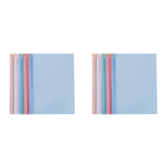Preplabs 2-Pack Plastic Rotating Bar Report Folder with Transparent Cover, Presentation Portfolio for Resumes, School Projects, and Office Documents, Holds up to 30 Sheets Securely