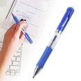 thumbnail image 1 of Preplabs 5 Pack Retractable Gel Pens, 0.5mm Fine Point, Blue Ink, Clear Transparent Barrel, Quick Dry Smooth Writing with Soft Grip for S'chool Office Home, 1 of 7