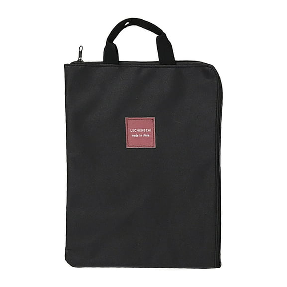 Preplabs Briefcase - Multilayer Canvas File Bag, Zipper Laptop Mobile Phone Holder Travel Business Portfolio