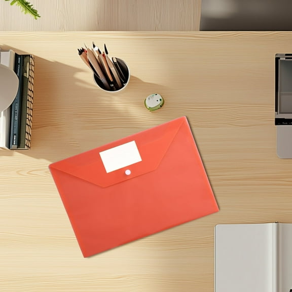 Preplabs Letter-Size Filing System - Archival Storage with Color-Coded Tabs | Transparent Document Envelopes with Snaps