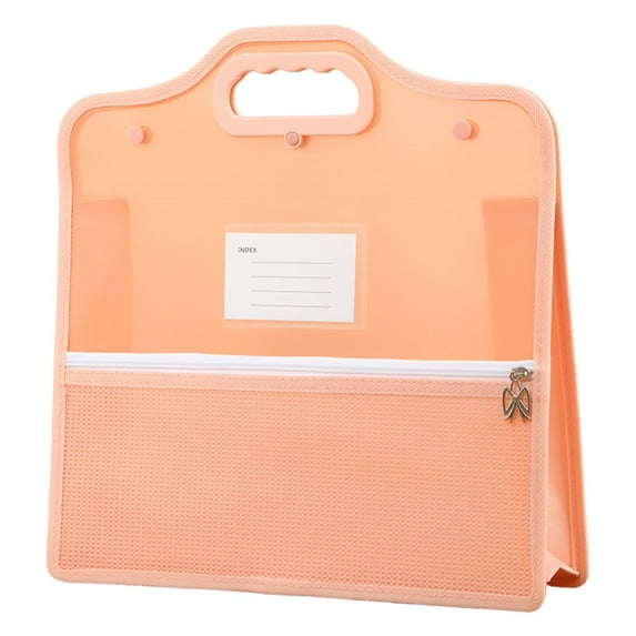 Preplabs File Folder - Transparent Waterproof Organizer, Expanding Document Holder with Labels Receipt Storage