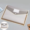 thumbnail image 1 of Preplabs Snap-Button Document Holder - Transparent Legal Certificate Envelope | Secure File Storage for Contracts, 1 of 5
