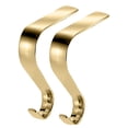 thumbnail image 1 of Preplabs Gold Christmas Stocking Holders, Holiday Mantle Hooks for Festive Decor, Secure Hanging for Stockings and Ornaments, 1 of 5