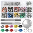 thumbnail image 1 of Preplabs Grommet Eyelets Kit Grommet Tool Kit Eyelets - 400-Piece 6mm Craft Set for Clothes/Shoes & Sewing Projects, 1 of 3